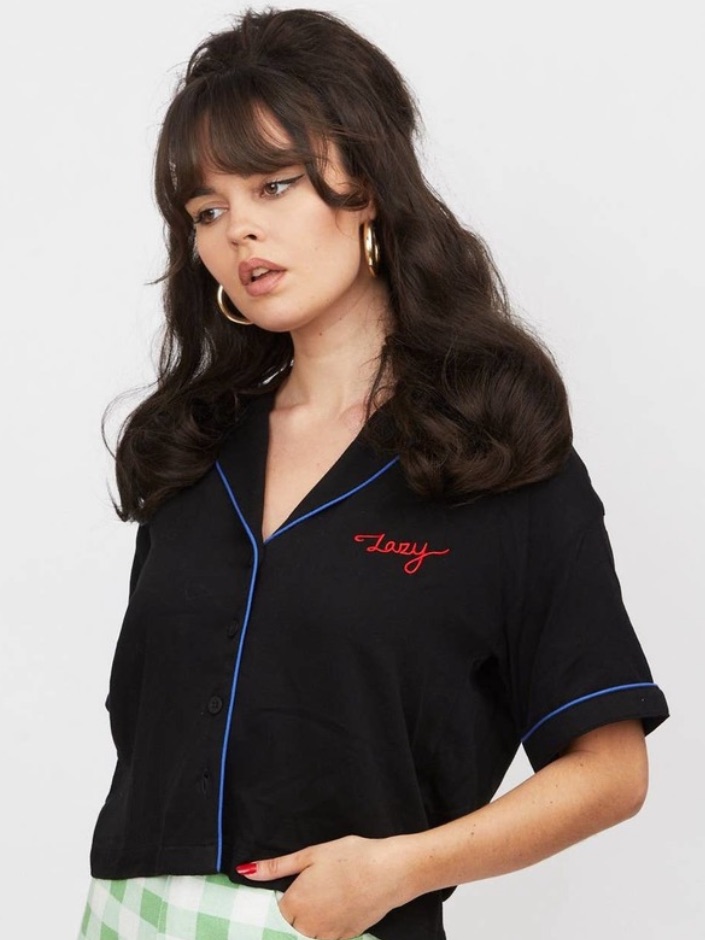 Lazy Oaf Western Rodeo Babe Bowling Shirt - Like New, Size 10 — image 2 of 8